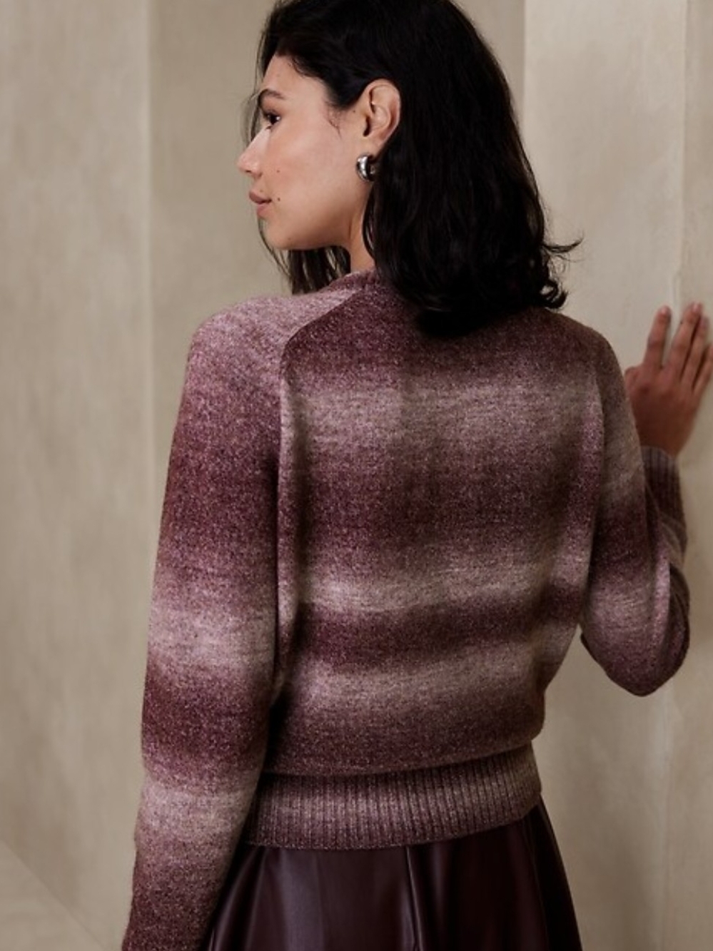 Banana Republic Ombre Striped Crewneck Sweater